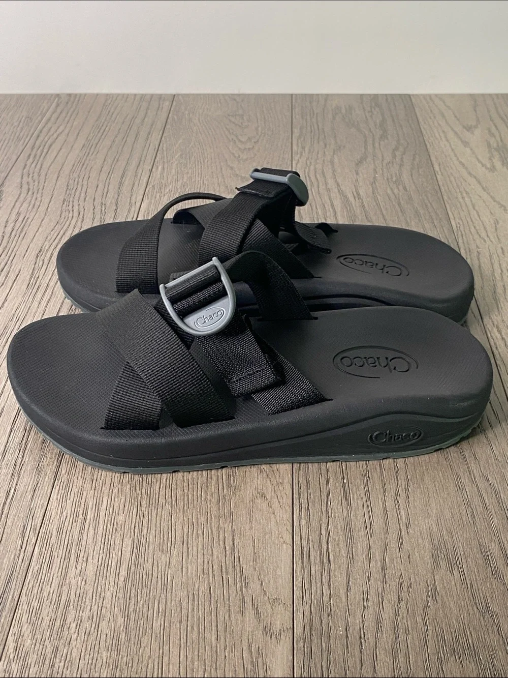 Chaco Black Slide Sandals with Adjustable Straps Men’s Size 9